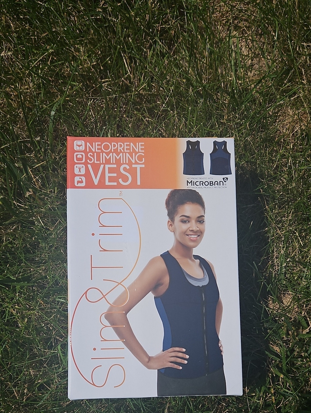 New Neoprene Slimming Vest - Navy/Black Zip Up